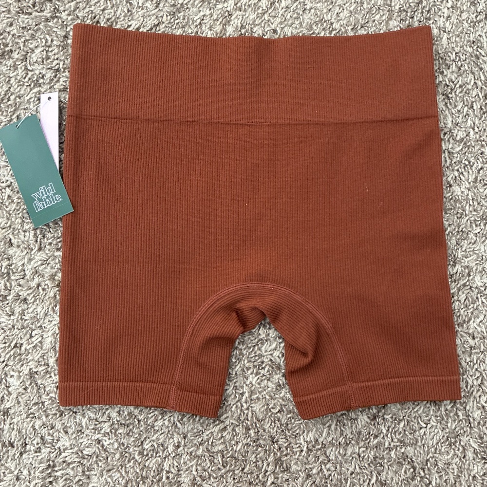Wild Fable Brown Ribbed Bike Short - Picture 4 of 4